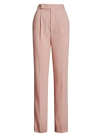 Evanne Pleated Wool Pants