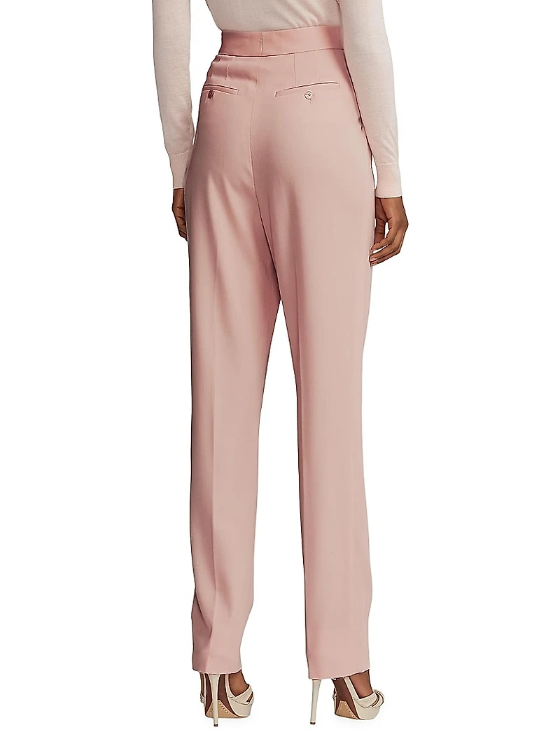 Evanne Pleated Wool Pants
