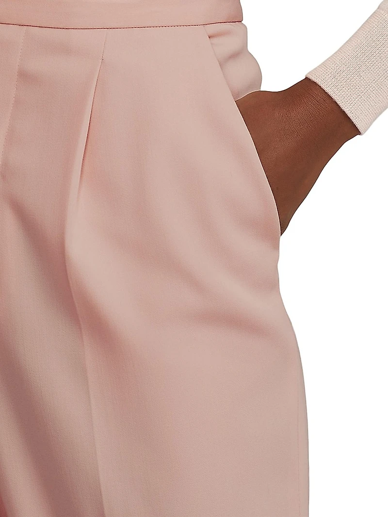 Evanne Pleated Wool Pants