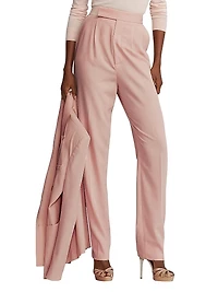 Evanne Pleated Wool Pants