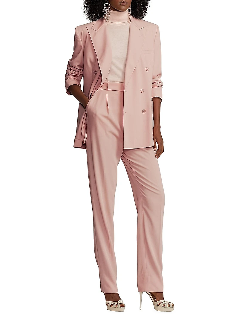 Evanne Pleated Wool Pants