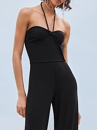 Stretch Jersey Wide-Leg Jumpsuit