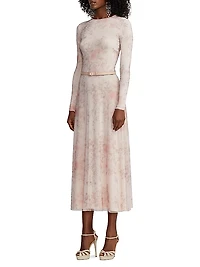 Alisen Floral Jersey Midi-Dress
