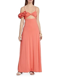 Nodus Cavalieri Ruffle Maxi Dress