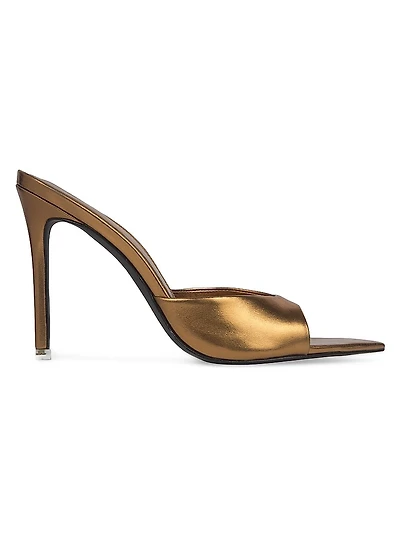 Brea 100MM Metallic High Heel Slippers