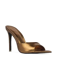 Brea 100MM Metallic High Heel Slippers