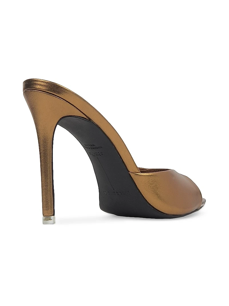 Brea 100MM Metallic High Heel Slippers
