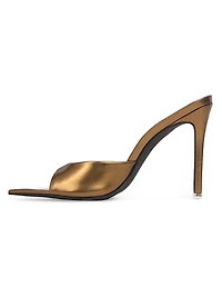 Brea 100MM Metallic High Heel Slippers