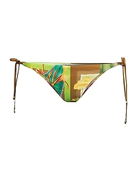 Destinos Printed String Bikini Bottom