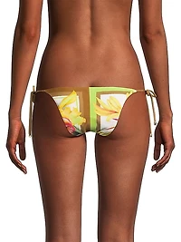 Destinos Printed String Bikini Bottom
