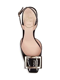 Trompette Metal Buckle 70MM Slingback Pumps