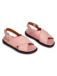 Raffia Criss-Cross Sandals