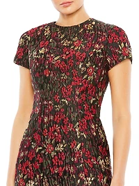 Floral Brocade Minidress