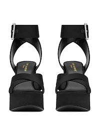 Bianca Platform Sandals Satin Crepe
