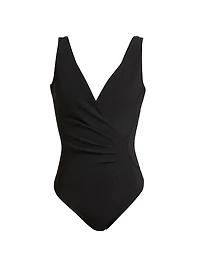 Verde Surplice One-Piece Swimsuit