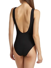 Verde Surplice One-Piece Swimsuit