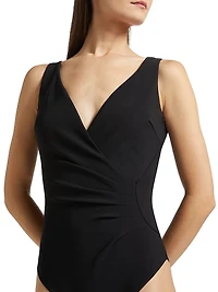 Verde Surplice One-Piece Swimsuit