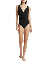 Verde Surplice One-Piece Swimsuit