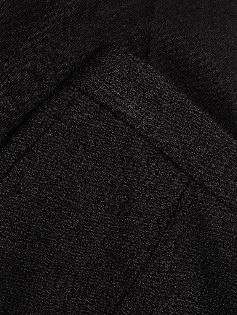 Brushed Wool-Blend Straight-Leg Pants