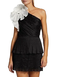 Merriment Upscale Rosette Minidress