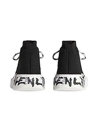 Speed 2.0 Lace-Up Graffiti Recycled Knit Sneakers