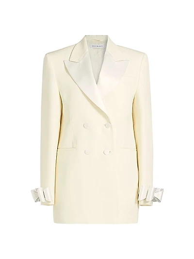 Crystalized Bow Cuff Blazer Minidress