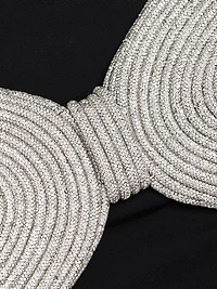 Crystal Bow Sleeveless Minidress