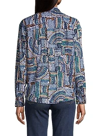 Mosaic Crinkled Cotton Shirt