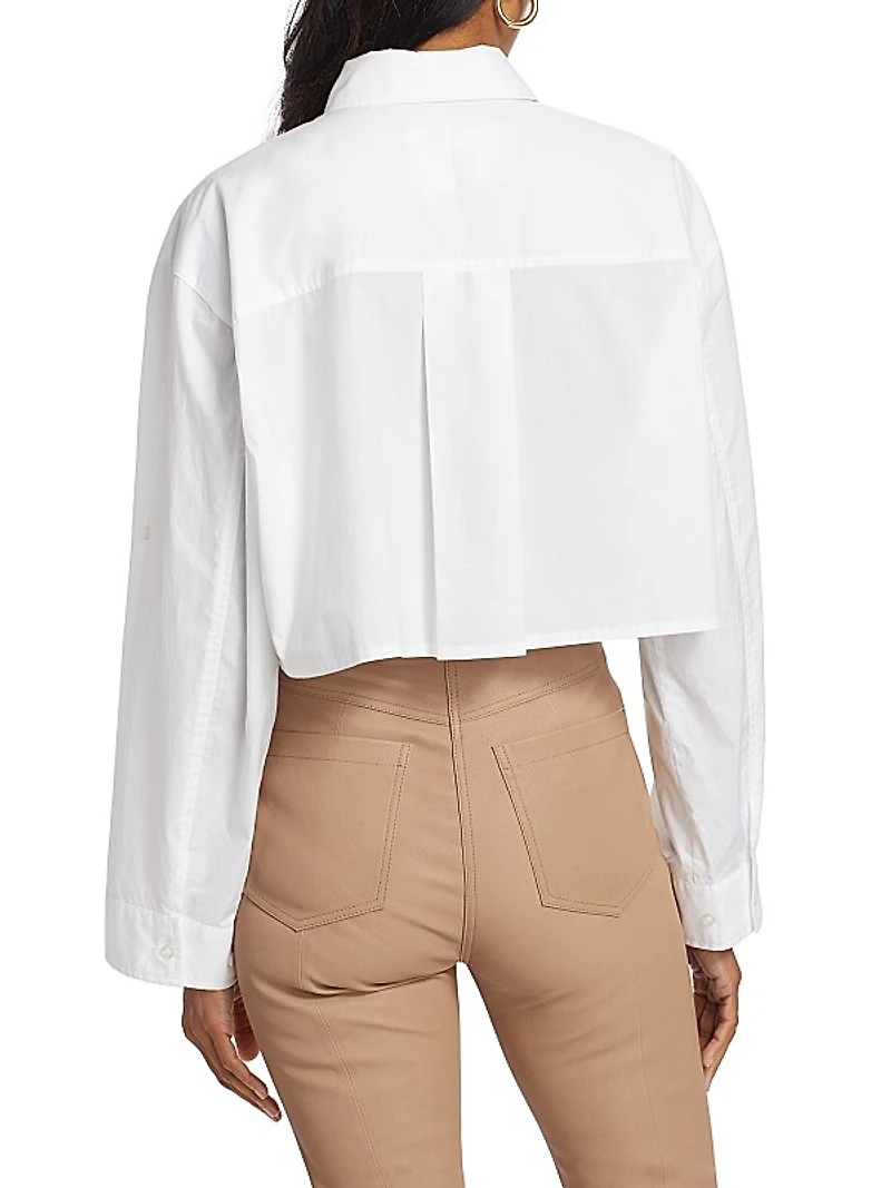 Cotton Poplin Cropped Shirt