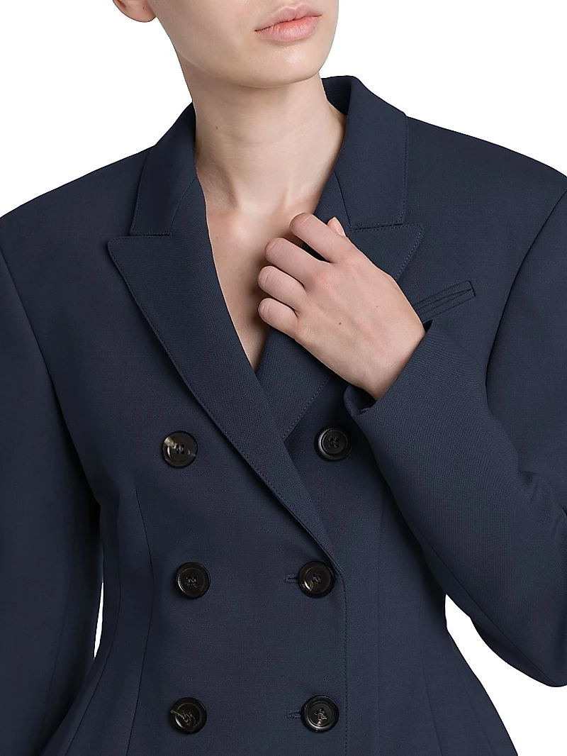 Seamed Double-Breasted Blazer