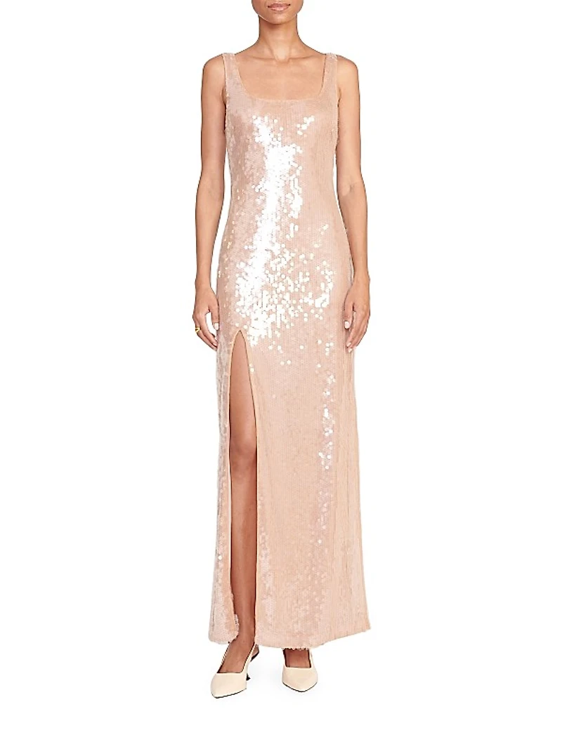 Le Sable Sequined Column Gown