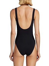 Lucy Lace-Up One-Piece Swimsuit
