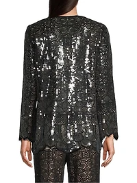 Ellie Sequined Cotton-Blend Lace Tunic