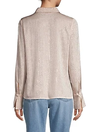 Callie Studded Silk-Blend Blouse