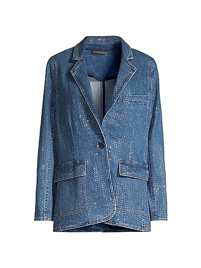 Keira Embellished Denim Blazer