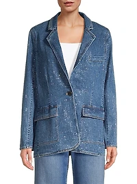 Keira Embellished Denim Blazer