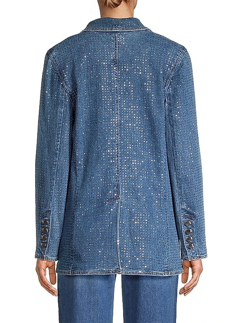 Keira Embellished Denim Blazer