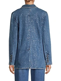 Keira Embellished Denim Blazer