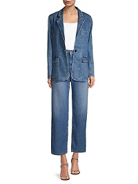 Keira Embellished Denim Blazer