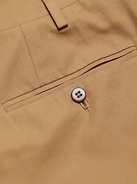 Cotton Flat-Front Trousers