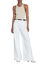 Zap Studded Leather Belt