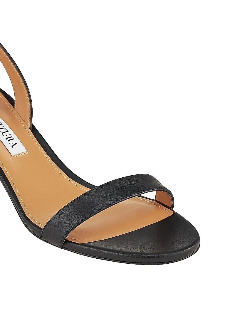 So Nude 50MM Leather Slingback Sandals