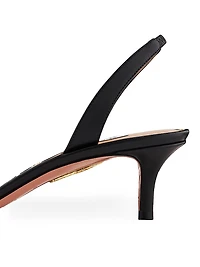 So Nude 50MM Leather Slingback Sandals
