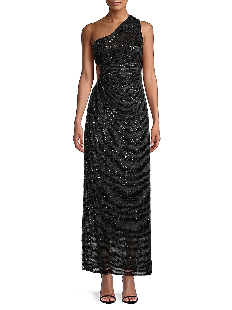 Solie Sequined Cut-Out Maxi Dress