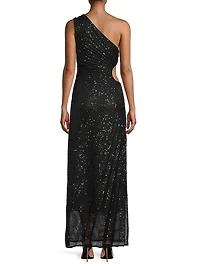 Solie Sequined Cut-Out Maxi Dress