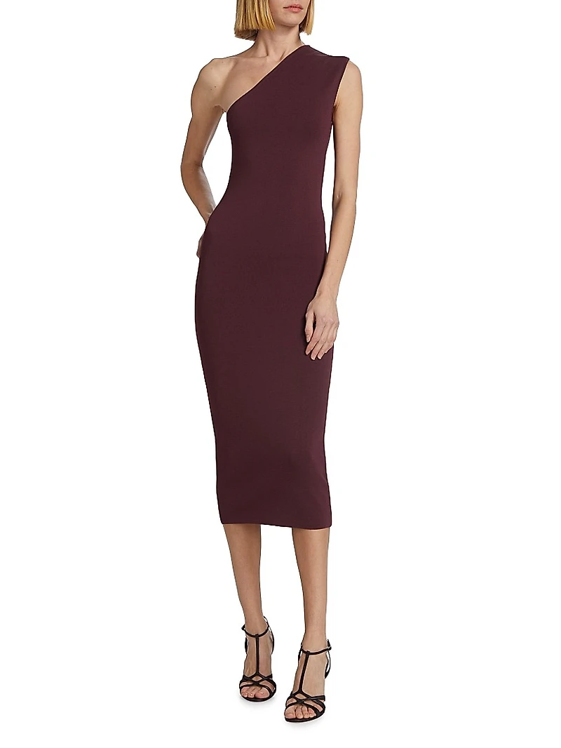 Arriba One-Shoulder Midi-Dress