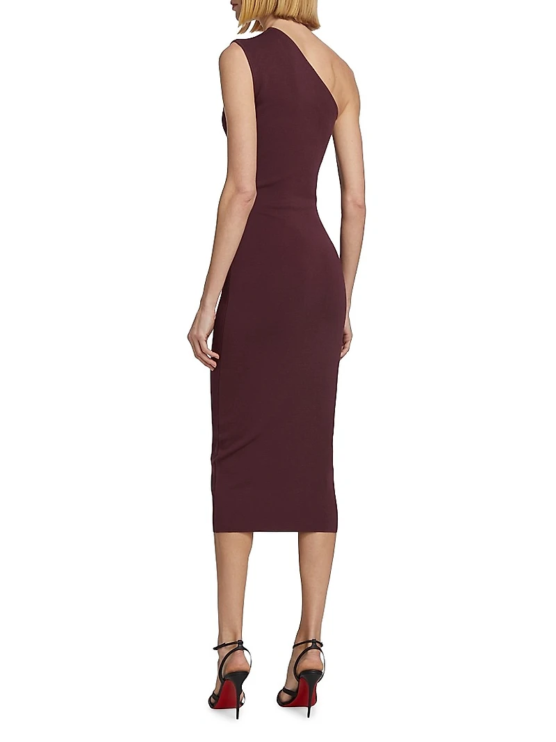 Arriba One-Shoulder Midi-Dress