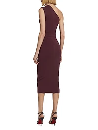 Arriba One-Shoulder Midi-Dress