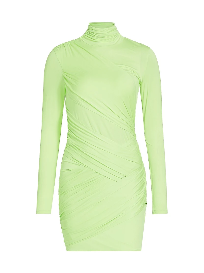 Kores Draped Turtleneck Minidress