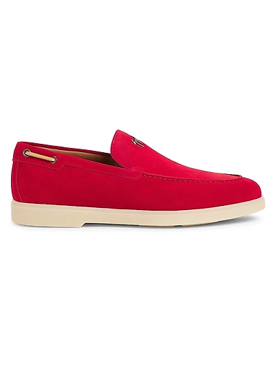 Logo Suede Boat Shoes